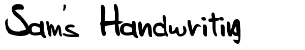 Sam's Handwriting font preview